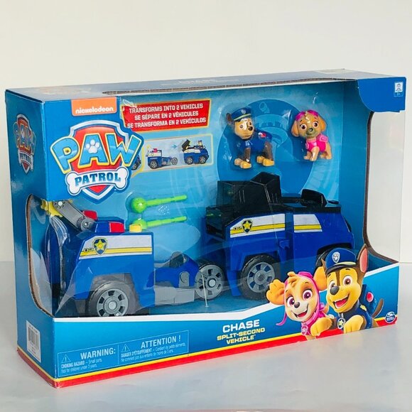 Paw Patrol Transform into 2 Vehicles Police Cruiser Vehicle New Sealed - Picture 16 of 16